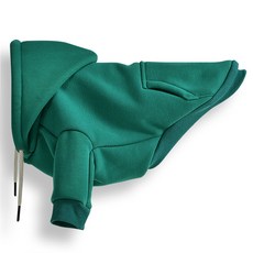 강아지옷 스탠다드 기모 후드티, 1개, 그린