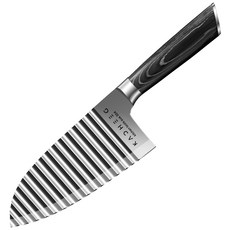 【波浪神刀】304不鏽鋼波浪刀 - 手指食物刀 薯條刀 馬鈴薯刀 切條刀 波紋刀 土豆刀 雕花刀 狼牙刀 紅蘿蔔刀, 1個, 無鉚釘款