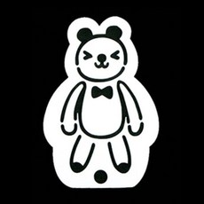 아트박스/와인앤쿡 카페테리아 데코 도안 스텐실(곰돌이) 1개