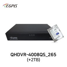 이지피스 QHDVR-4008QS_265(+2TB) AHD 400만화소 DVR CCTV 8채널 녹화기, 1개