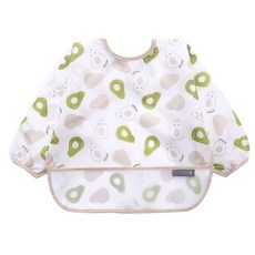 S (6-18 남성과 여성의 아기를위한 식사 긴 소매 풀 바디 방수 바인더 옷을