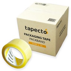 초강력 국산 OPP 박스 테이프 48mm x 50m 러버/택배/포장/사계절용 테이펙토, 16개, 투명, 소포장용(45mic)