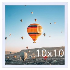 벽걸이용 JCJMY 10x10 액자 블랙 수평 또는 수직 벽걸이용 내구성 있는 깨짐 방지 플렉시글라스가 정사각형 벽걸이 갤러리 포스터 사진 액자 블랙, White