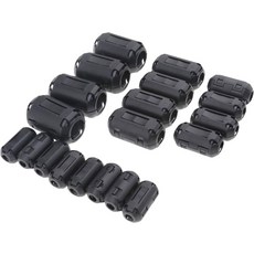 20개 클립온 페라이트 링 코어 소음 억제기 EMI RFI 클립 케이블