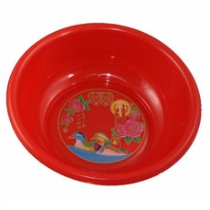 紅色鴛鴦嬰兒澡盆 加厚寶寶洗澡盆 新生兒洗浴盆, 紅色, 1個