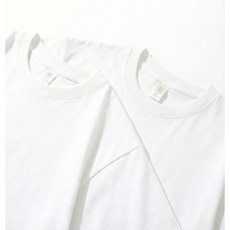 도채리 1+1 두툼한 260G 100% 순면 프리미엄 반팔 무지 티셔츠