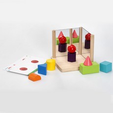 [아페페] 공간지각능력 발달 도형블록 대칭 개념 거울 반사 도형교구 유아교구 KR6901 도형놀이 공간지각력