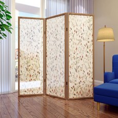 法式田園碎花小清新屏風隔斷 客廳臥室靠牆裝飾落地可移動屏風, 1個