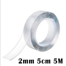 [맘편한집] 5cm 5M Upgrade 더 길고 더 커진 미친접착 다붙여 강력 접착 투명 매직 겔테이프 2mm, 1개