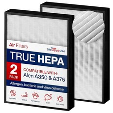 LifeSupplyUSA True HEPA 필터 교체품 Alen BF15A A350 공기 청정기와 호환