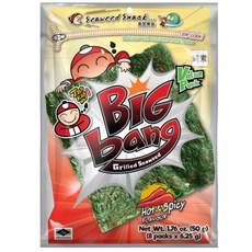 小老板超大海苔棒捲BIG超值包，多口味可選（原味/辣味），全素海苔，盒裝/單包販售, 1個, 超大海苔超值包辣味50g26.6.15