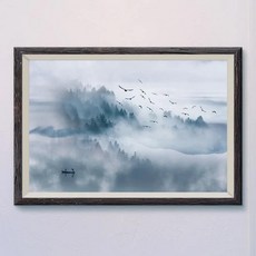 중국 고전 역사 잉크 풍경 그림 벽 실크 포스터 아트 장식 선물, 20. 15