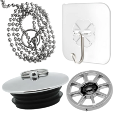 와이비바스 욕조마개+욕조 거름망+욕조 마개 홀더+욕조 마개줄 4종, 세트