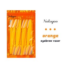 눈썹 트리머 얼굴 면도기 휴대용 제모기 정리 메이크업 도구, 4. A0049-12PCS yellow, 기본