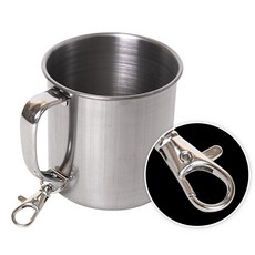 혜명생필품마트 나무이야기 스텐컵 250ml 등산스텐컵 스텐레스컵 손잡이컵 캠핑용머그잔 등산용컵