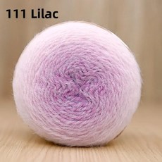 눈꽃 요정 마법 공 깃털 원사 꽃다발 담요 장미 무늬 손뜨개 양모 의류 액세서리용, 11. 111 라일락