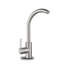 Mist密斯特五金 不鏽鋼流線水龍頭T5812 廚房水槽適用 簡約設計 輕鬆調節水溫水量, 1個