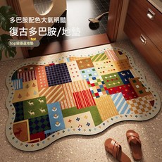 多巴胺復古浴室地墊淋浴間防滑吸水易幹硅藻泥地墊耐蹭耐磨地墊, 1個, 恬言J