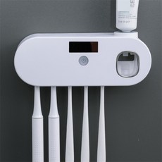 꿈꾸는비 무선 칫솔 살균기 화이트 치약디스펜서