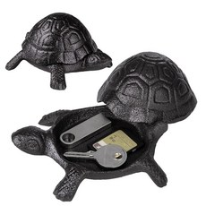 AUEAR 야외 키 하이더 거북이 모양 금속 숨겨진 키 박스 정원 마당용 안전한 보관, AUEAR, 야외 키 하이더 거북이 모양 금속 숨겨진