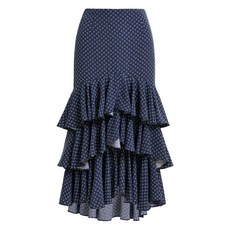 에센셜앤트워프 페이즐리 프린트 티어드 러플 스커트