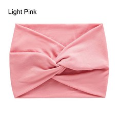헤어 액세서리 두꺼운 꼬임형 초대형 운동용 헤어밴드 여성용 와이드 터번, Light Pink
