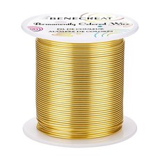 멀티퍼포즈 원형 구리선 손공예 DIY 주얼리 공예 고정 감기, 1, 가벼운 금빛,30000x1mm