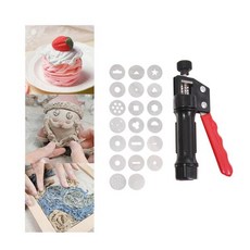 비스킷 케이크 장식용 설탕 페이스트 압출기 점토 다양한 디스크 공예 도구, 1개