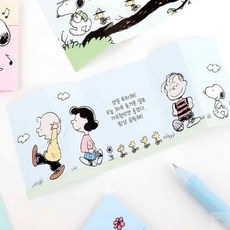 피너츠 도무송 카드 (6 option) 스누피 카드 봉투, 친구