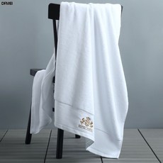 DFMEI 五星級酒店毛巾浴巾 純棉吸水加厚禮品賓館民宿美容院毛巾, 1個, 白色:毛巾40*80cm+180g