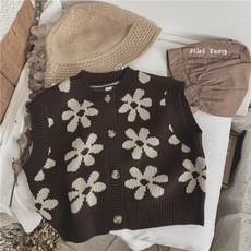 小不點兒 女童針織馬甲外套 2022新款韓版兒童百搭針織馬甲 90-130