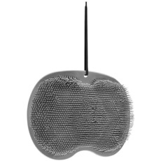 Linkidea 로프가 있는 실리콘 백 스크러버 매트 27.9 x 20.3cm(11 x 8인치) 벽 마운트 핸즈프리 바디 워셔 샤워용 흡착 컵 각질 제거 마사지 클리너(그, Linkidea 로프가 있는 실리콘 백 스크러버 매트,