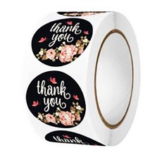 스티커 블랙 청첩장 감사 땡큐, 본상품