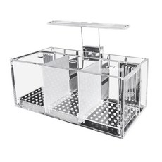 藍箱水族 壓克力隔離盒 三格雙門 誘捕抓魚 捕魚神器