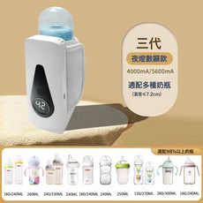 無線便攜式恆溫暖奶器，數位顯示溫度調節, 4000MAh, 可定製