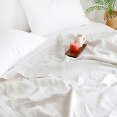 리프 린넨 여름 홑이불 (13color/2size), 미니베이지체크