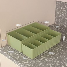 新品 襪子內褲內衣收納盒 爆款 【1545次回購】內衣收納盒襪子內褲分格神器家用內衣褲整理箱衣柜抽屜宿舍盒子, 小號抹茶綠+中號抹茶綠, 1個