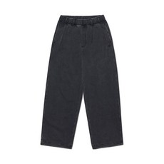 [노매뉴얼] TWO-TUCK BELTED SWEATPANTS - WASHED BLACK