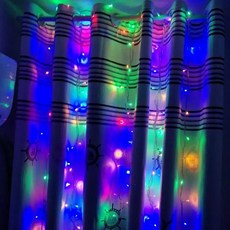 窗簾燈 冰條燈 LED燈珠 300x300cm 婚禮佈置 瀑布燈 背景燈 紗幔背板 滿天星燈, 彩色插電款, 1個