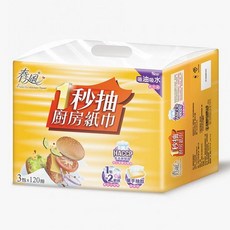春風 抽取式廚房紙巾120抽x3包x8袋 (共24包), 1個裝, 1個