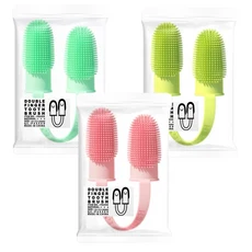 寵物牙刷指套 - 柔軟清潔，口腔護理好幫手，多色可選, 藍, 1個