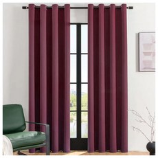 심플한 디자인 데이나잇 암막 커튼 2장세트(132x241cm) (와인)