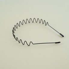 도매왕 물결 머리띠 웨이브 탄력 헤어 밴드 얇은 메탈 스프링 세안밴드, 메탈 탄력 머리띠