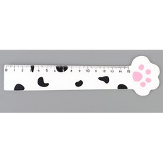 초등 도형수업 고양이손 15cm 자 문구용품 직선자 그림놀이, 1개, 화이트