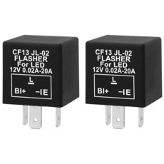 Weasch LED 플래셔 릴레이 10개 CF13 JL-02 12V 0.02A-20A 3핀 조명 방향 지시등 하이퍼 플래시 깜박임 DC 수정, 2