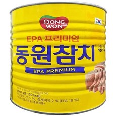 셀러허브동원 참치 3kg 업소용 대용량 덕용 프리미엄 EPA 살코기 참치캔 통조림 김밥 x2S (S46607690), 1개, 1.5kg