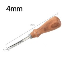 新款皮革寬鏟皮革削邊工具皮藝削薄器皮革打磨工具手動皮具修邊器, 1個, 4mm:如圖