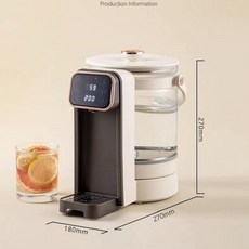 전기포트기 추출형 분유포트 가정용 LED패널 3L 220V, EU플러그