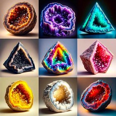 Bgraamiens 퍼즐 - 아름다운 보석 콜라주 1000피스 고화질 다채로운 크리스탈 직소퍼즐, Bgraamiens 퍼즐 - 아름다운 보석 콜라주 10, 1개