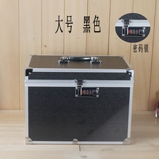 鑰匙密碼鎖收納箱 防盜易擦洗清潔 化妝品收納盒 小型儲物箱gacq2o, 黑色30*20*22密碼鎖,防水單層黑皮革內襯